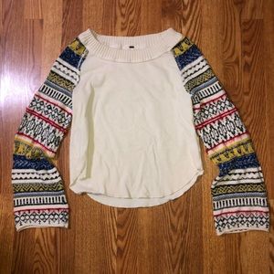 Free People Fairground Thermal Waffle Shirt Sz L
